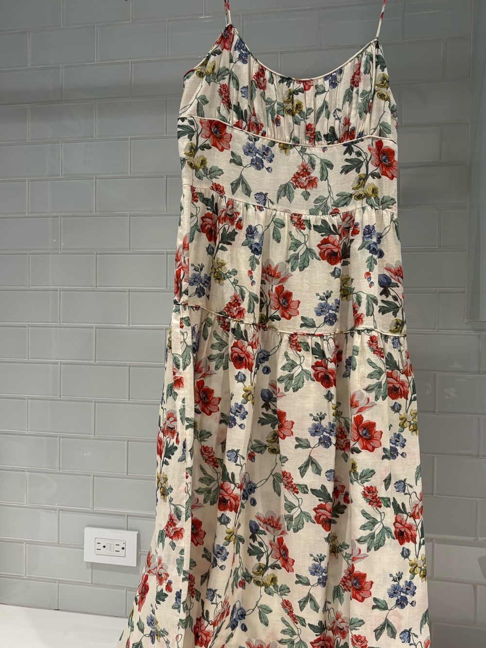Floral Smocked Sundress in Cream by Doen - Picture 6 of 6